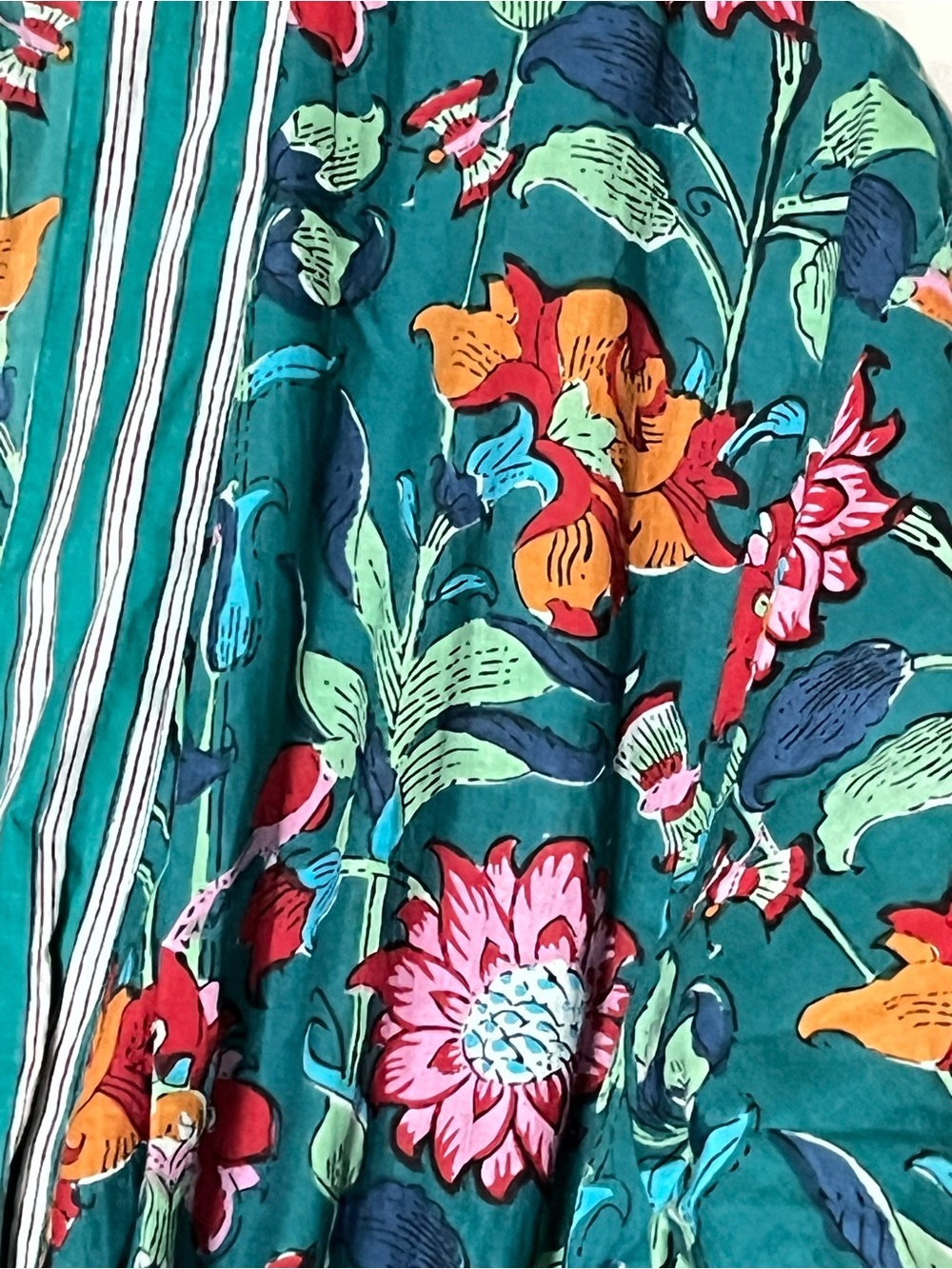 Curiosity Lab Paris Floral And Stripes Kimono Robe View 3